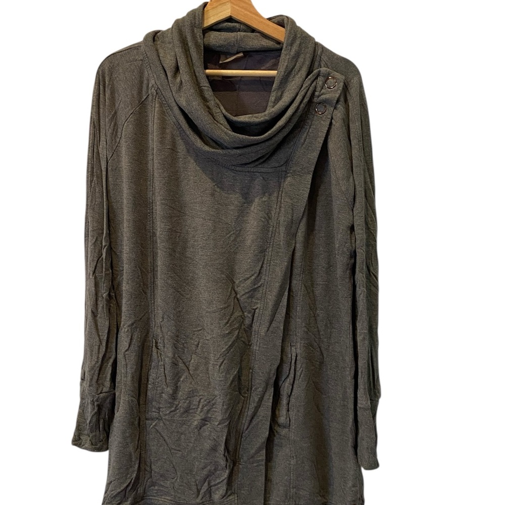 Grey Crossover Sweater